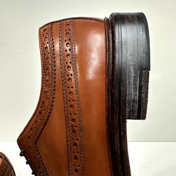 VGUC J. Crew x Grant Stone Ludlow Wing Tip Longwing Derby Brogue Bench Made 10.5 main image 8